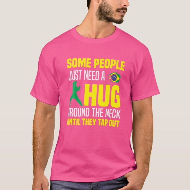 T-shirt Certains Ont Juste Besoin D'Un Gros Tap Out Bjj Br (Devant)