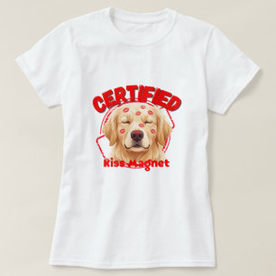 T-shirt Certifié Aimant à Bisous - Drôle de Chien Golden R