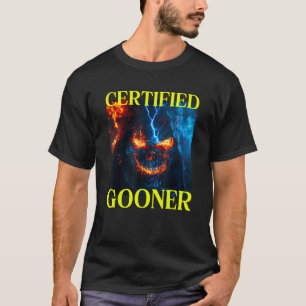 T-shirt Certifié Gooner Cringe Dur Skeleton Mème