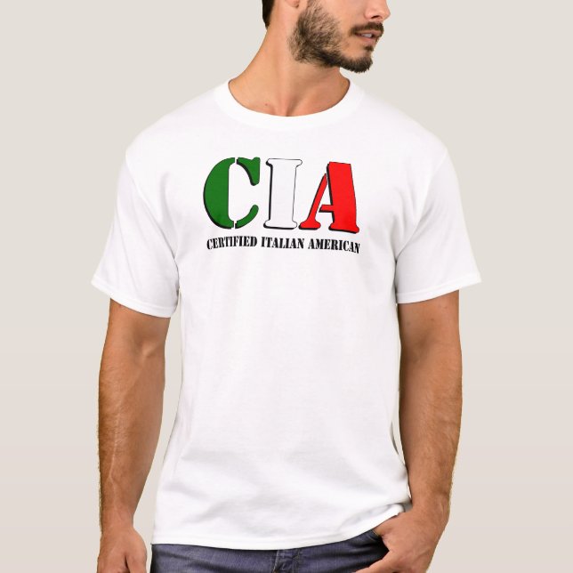 T-shirt Certifié Italien Américain (Devant)