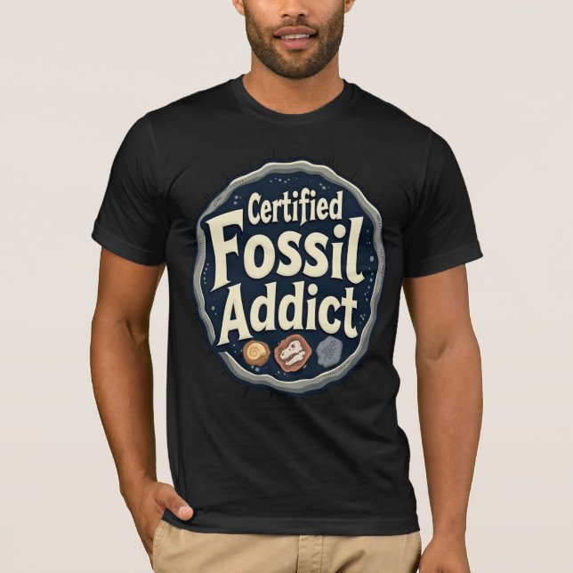 T-shirt Certified Fossil Addict (Devant)