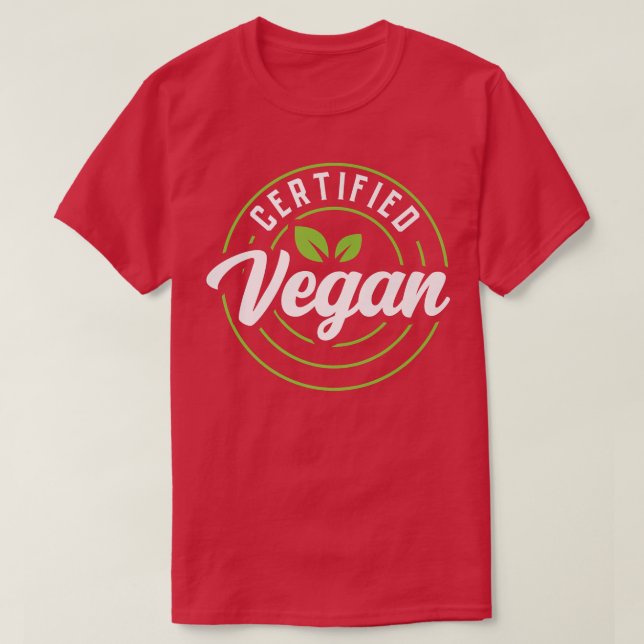 T-shirt Certified Vegan Powered By Veggies Funny Vegetaria (Design devant)