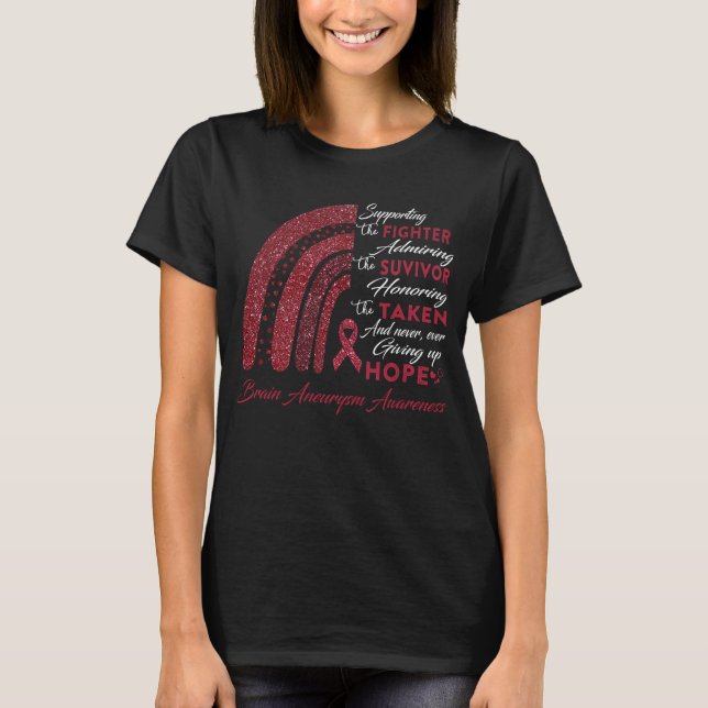 T-shirt Cerveau Aneurysme guerrier soutien combattant (Devant)