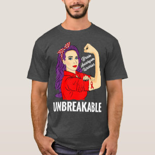 T-shirt Cerveau Aneurysme Sensibilisation Guerrier Indestr