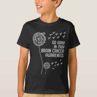 T-shirt Cerveau Cancer Sensibilisation Chemise Porter Grey