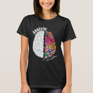 T-shirt Cerveau créatif et analytique Neurosc gauche et dr