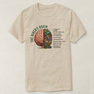 T-shirt Cerveau de randonneur drôle