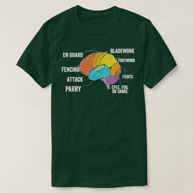 T-shirt Cerveau D'Un Fencer (Design devant)