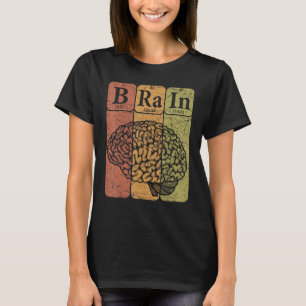 T-shirt Cerveau Éléments de tableau périodique Neurologue