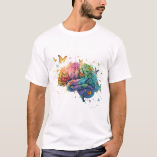 T-shirt Cerveau hors ligne, Nature en ligne