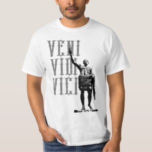 T-shirt César Motivational Quote Veni Vidi Vici Mens