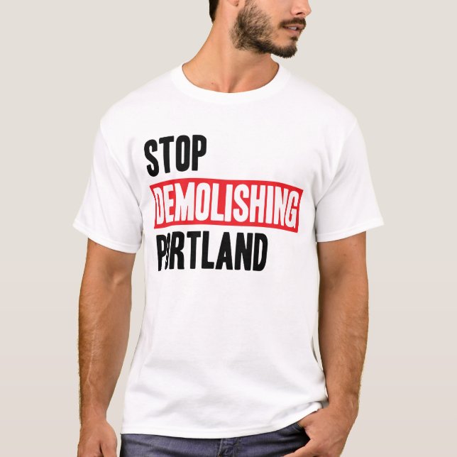 T-shirt Cessez de démolir Portland - couleurs claires (Devant)
