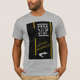 T-shirt Cessez de manger des animaux végétaliens