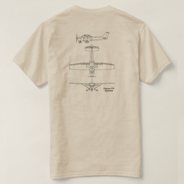 T-shirt Cessna 172 (Design dos)