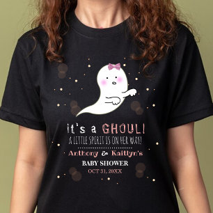 T-shirt C'est A Ghoul ! Baby shower d'Halloween Little Spi