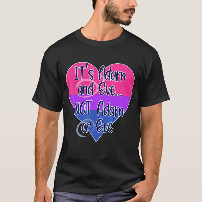 T-shirt C'est Adam And Eve Not Adam Or Eve Heart (Devant)