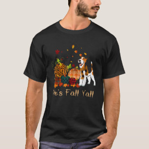 T-shirt C'est automne Y tous Fox Terrier Citrouille Chien