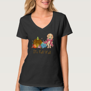 T-shirt C'est Automne Y'all Golden Retriever Chien Fall Sc