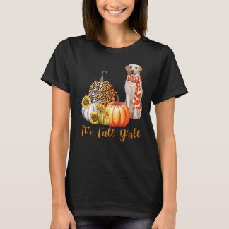 T-shirt C'est Automne Y'all Labrador Chien Leopard Citroui