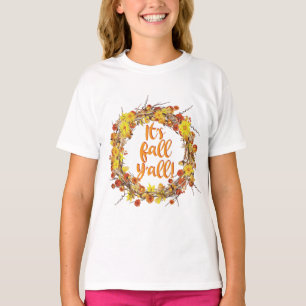 T-shirt C'est automne Y'all Orange Feuilles d'automne