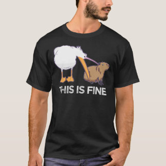 T-shirt C'est beau Mème drôle Chien Capybara Pelican Joke