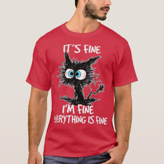 T-shirt C'est bien Je vais bien Tout va bien Noir 