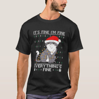 T-shirt C'est bon je vais bien tout va bien Chat laid