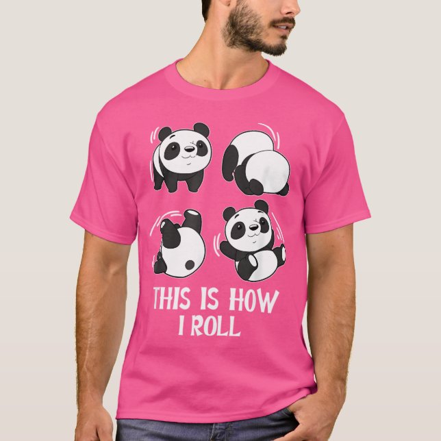 T-shirt C'Est Comme Ça Que Je Roule Baby Panda (Devant)