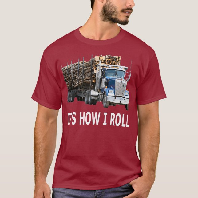 T-shirt C'est comment je roule Camion de journalisation (Devant)