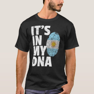 T-shirt C'Est Dans Mon Adn Argentine Flag Pride Pays Natio
