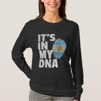 T-shirt C'Est Dans Mon Adn Argentine Flag Pride Pays Natio