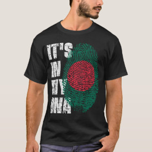 T-shirt C'EST DANS MON ADN Bangladesh Drapeau garçon fille