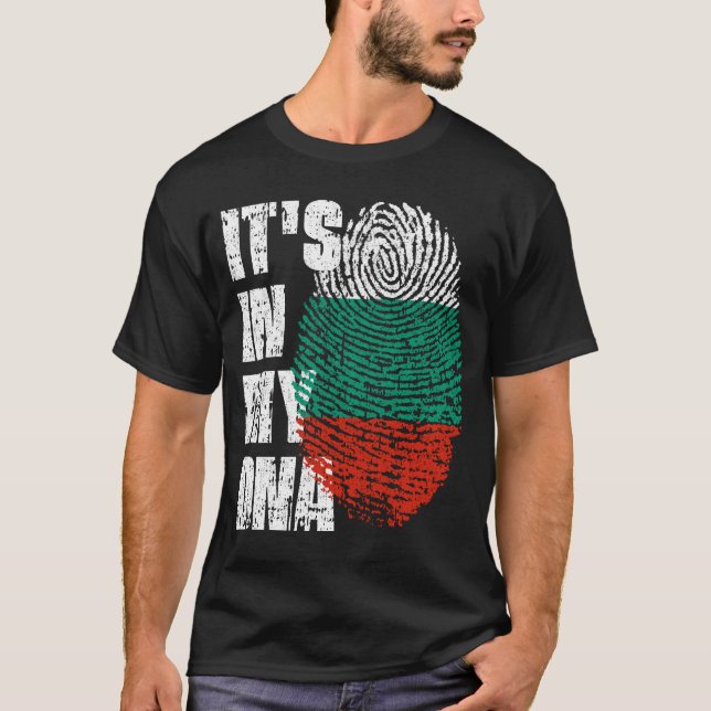 T-shirt C'EST DANS MON ADN Bulgarie Drapeau garçon fille c (Devant)