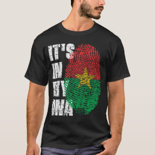 T-shirt C'EST DANS MON ADN Burkina faso Drapeau garçon fil