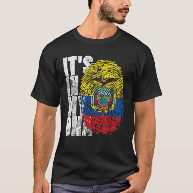 T-shirt C'est dans mon ADN Cadeaux équatoriens Amérique la (Devant)