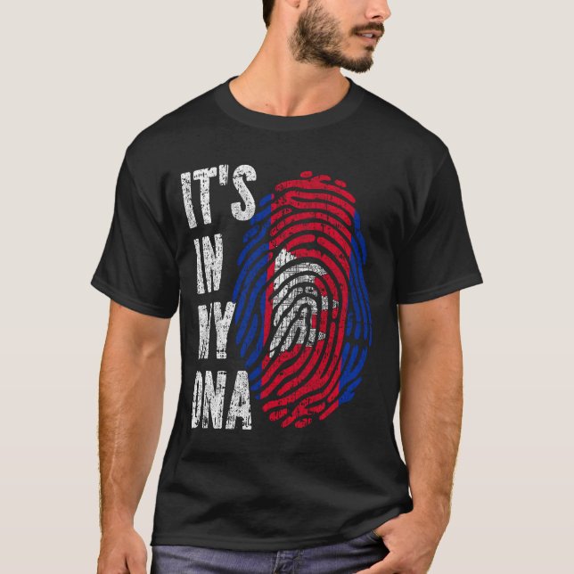 T-shirt C'EST DANS MON ADN Cambodge Drapeau Hommes Femmes  (Devant)