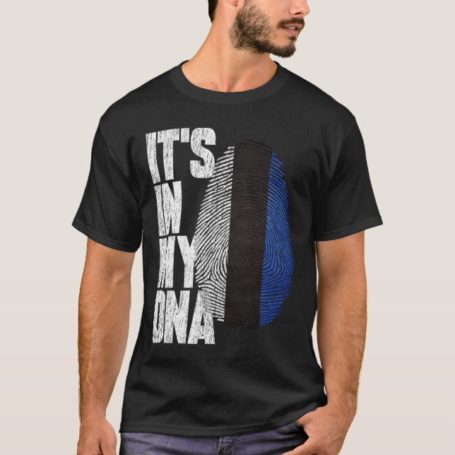 T-shirt C'est dans mon ADN Chemise estonienne Fière cadeau (Devant)