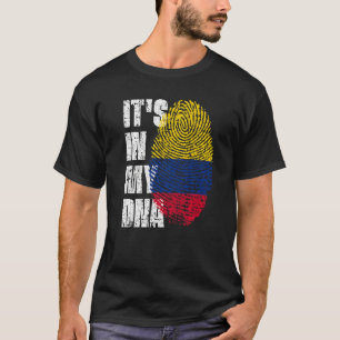 T-shirt C'est dans mon Adn Colombie Drapeau Colombien