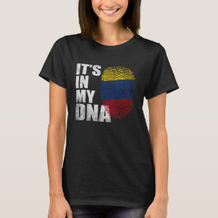 T-shirt C'EST DANS MON ADN Colombien Drapeau Colombie Fier
