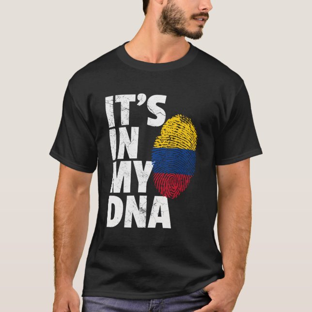 T-shirt C'Est Dans Mon Adn Colombien drapeau National Pr (Devant)