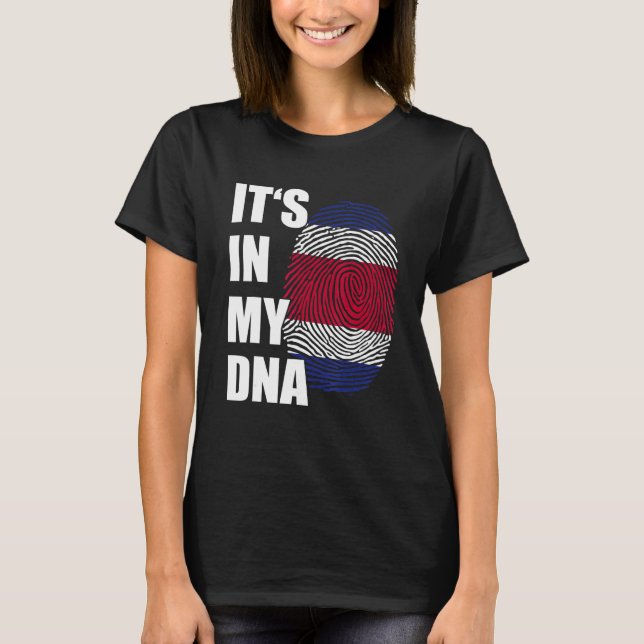 T-shirt C'est dans mon ADN Costa Rica empreintes digitales (Devant)