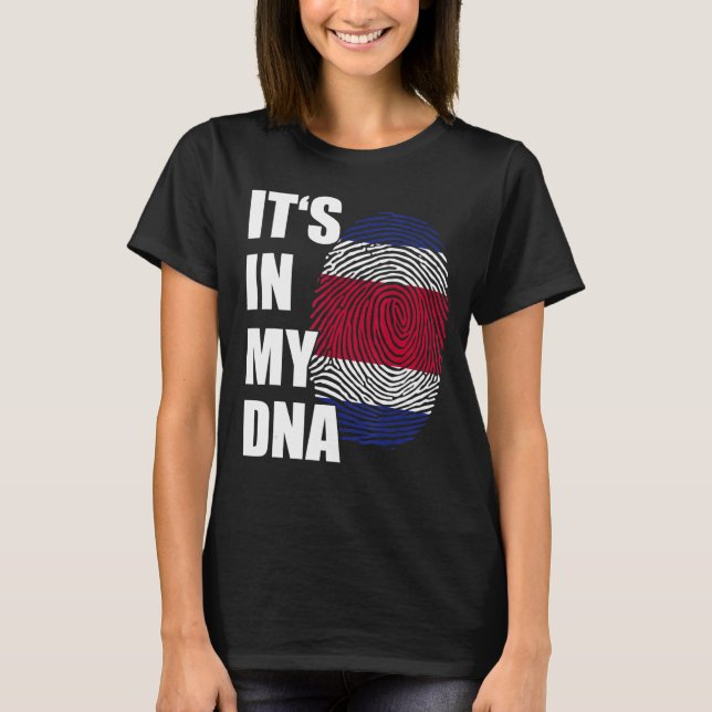 T-shirt C'est dans mon ADN Costa Rica empreintes digitales (Devant)