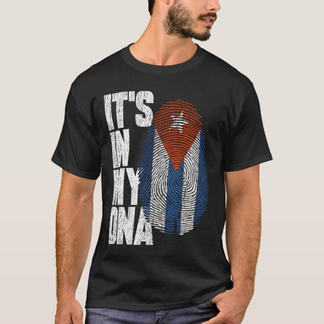 T-shirt C'est dans mon ADN Cubain Chemise Fière Don Cuba D (Devant)