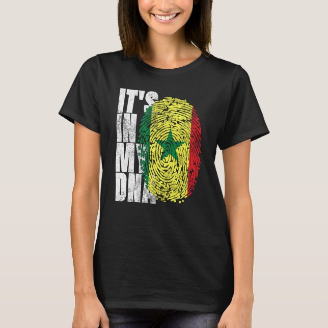T-shirt C'est dans mon ADN des cadeaux africains sénégalai (Devant)