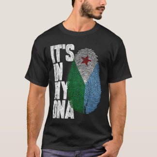 T-shirt C'est dans mon ADN Djibouti Fière Djibouti Drapeau