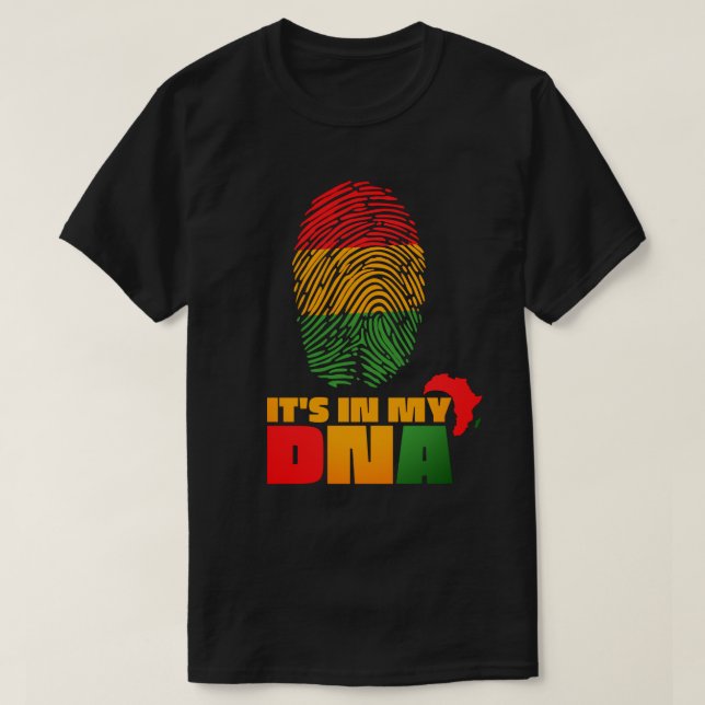 T-shirt C'est dans mon ADN drapeau africain Mois de l'hist (Design devant)