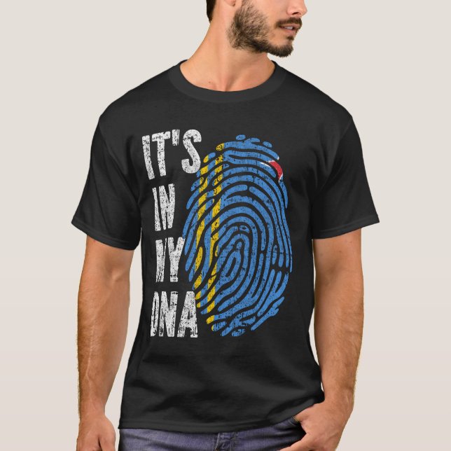 T-shirt C'EST DANS MON ADN Drapeau Aruba Hommes Femmes Enf (Devant)