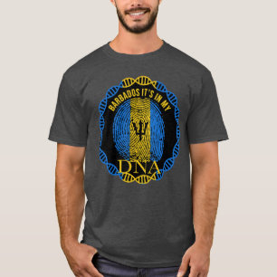 T-shirt C'est dans mon ADN Drapeau de la Barbade Hommes Fe