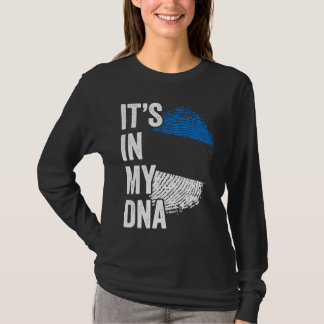 T-shirt C'EST DANS MON ADN Drapeau de l'Estonie Racines es