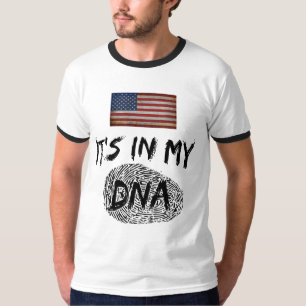T-shirt C'EST DANS MON ADN DRApeau DE PAYS PERSONNALISABLE